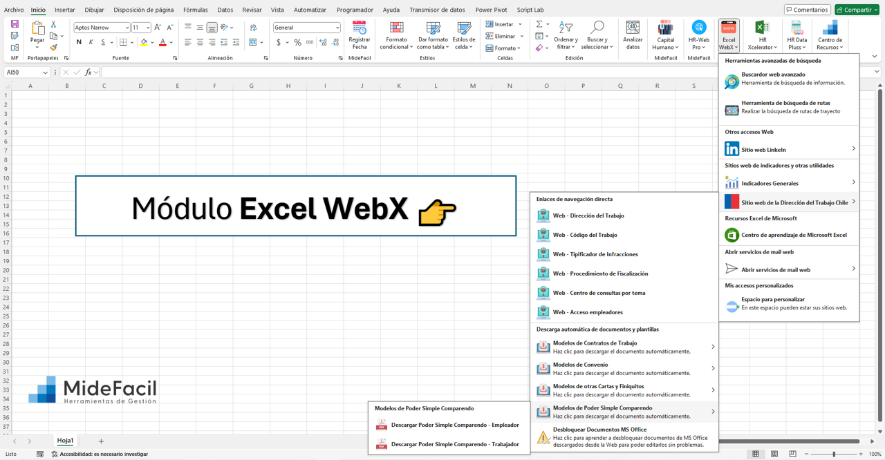 Formato oficial de Poder de representación