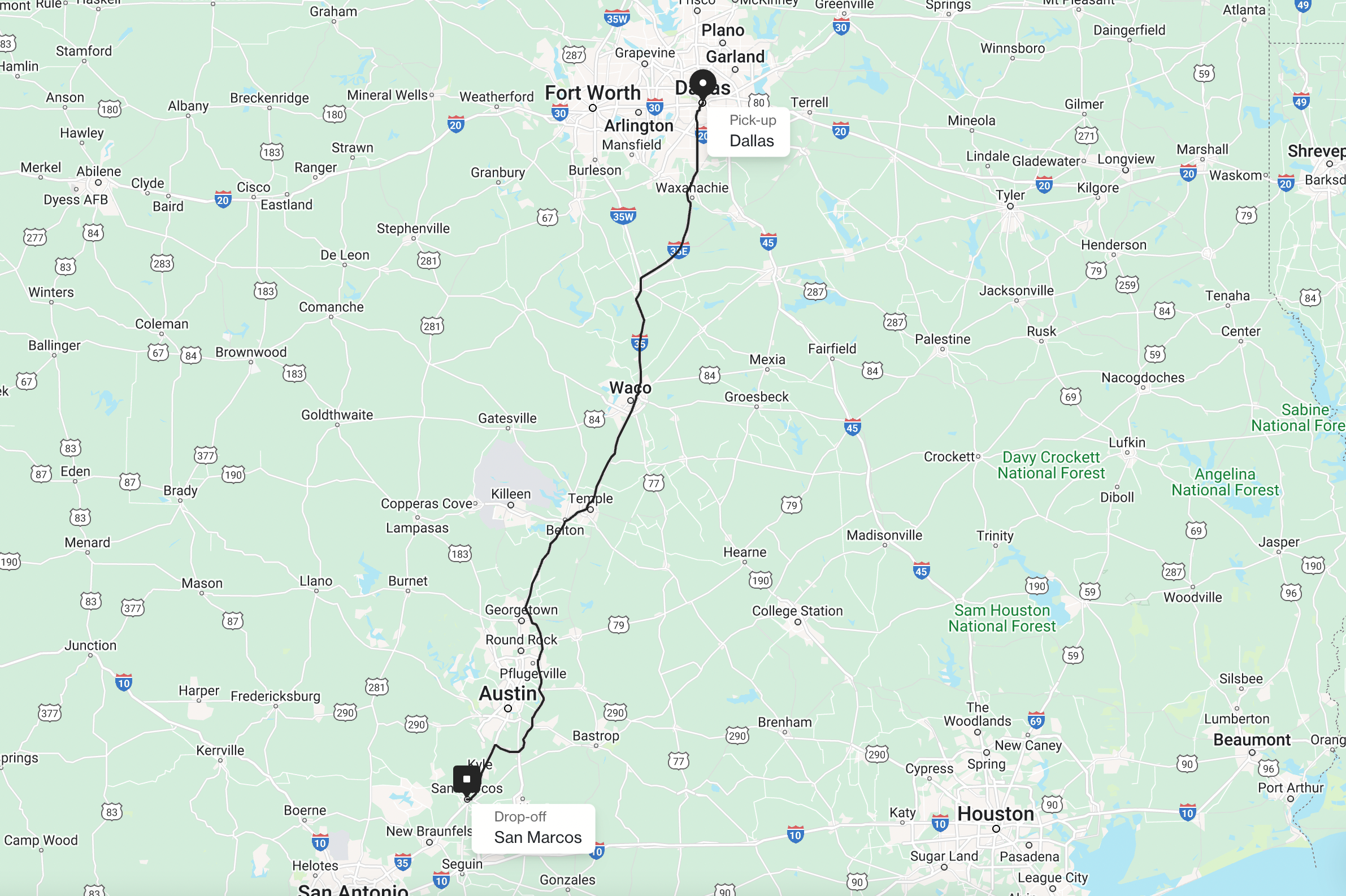 dallas-to-san-marcos-rideshare-uber-car-service-hitch