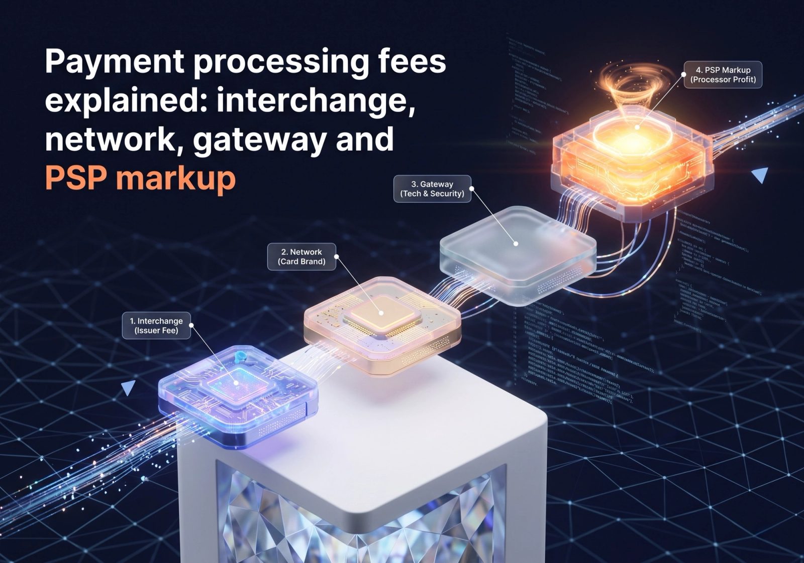 Payment processing fees explained: interchange, network, gateway and provider markup