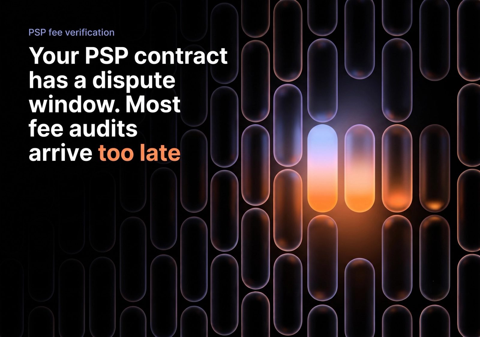 Your PSP contract has a dispute window. Most fee audits arrive too late.