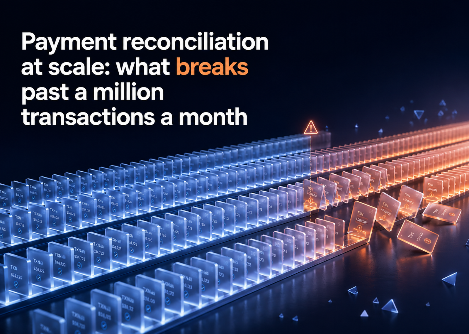 Payment reconciliation at scale: what breaks past a million transactions a month