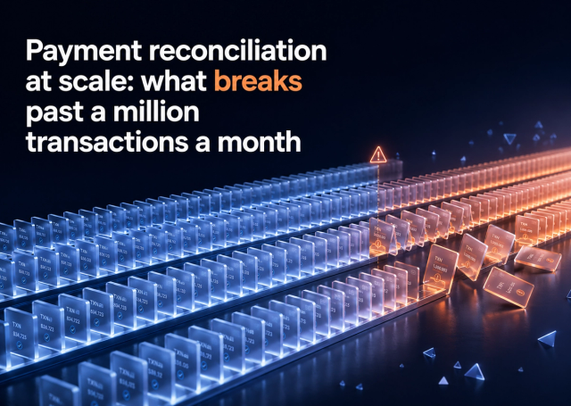 Payment reconciliation at scale: what breaks past a million transactions a month