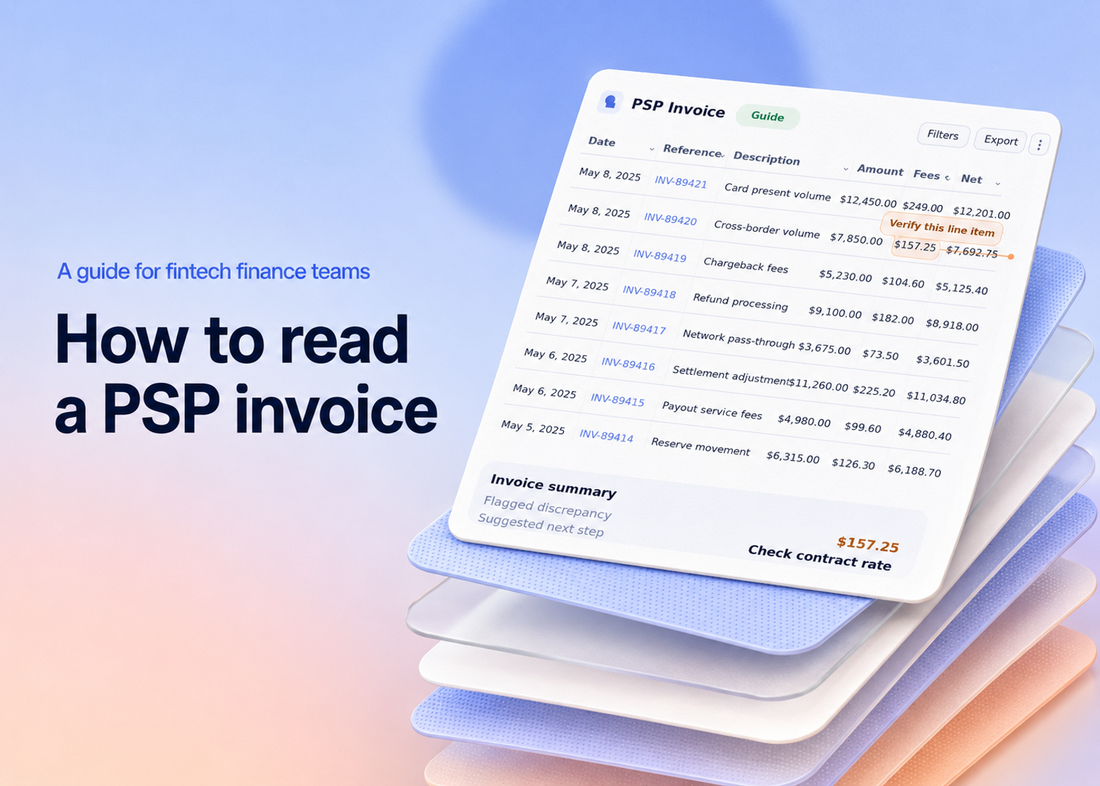 How to read a PSP invoice: a guide for fintech finance teams