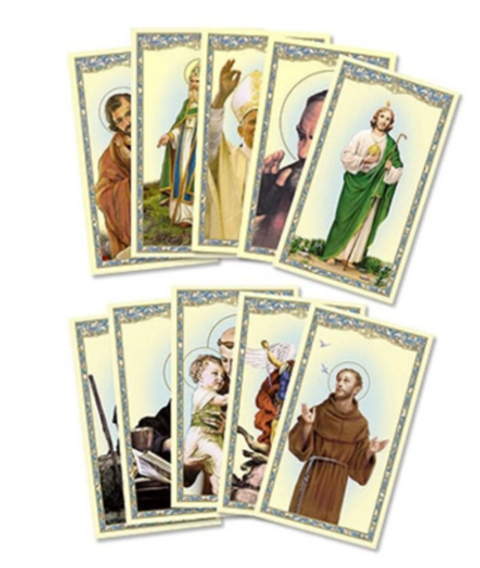 Men Saints Holy Card Assortment