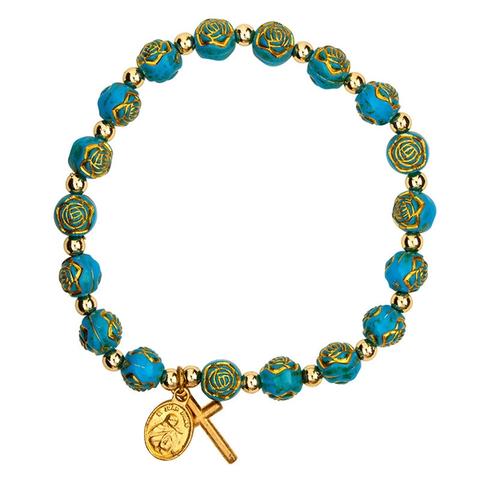 Our Lady of Guadalupe Golden Rose Bracelet