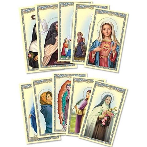 Women Saints / Madonnas Holy Card Assortment