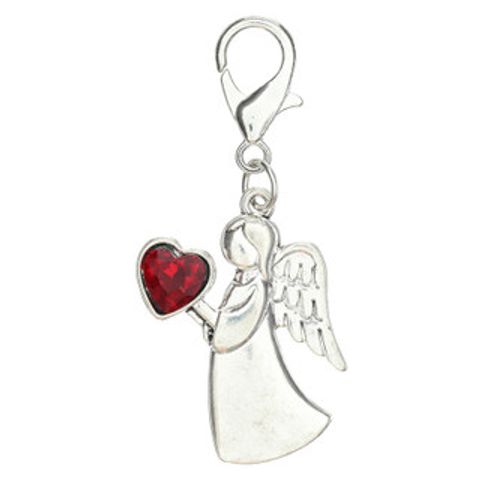 Guardian Angel with Heart Key Clip