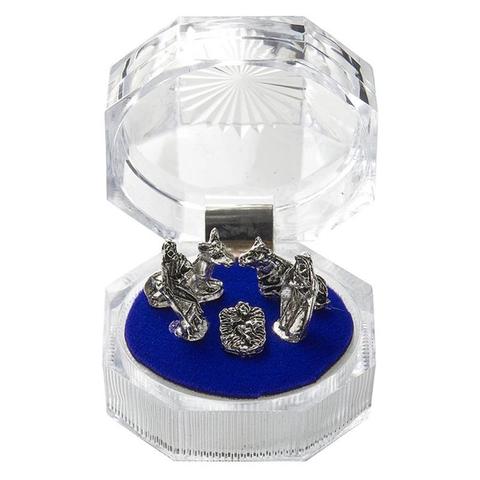 5-Piece Nativity in Blue Gift Box