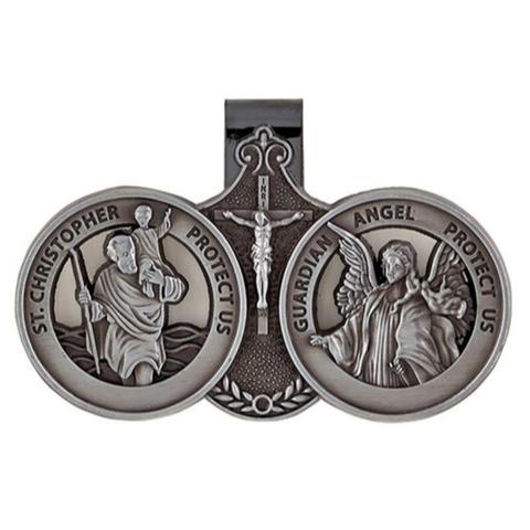 St. Christopher/Guardian Angel Visor Clip