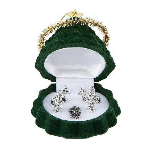 5-Piece Nativity in Christmas Tree Gift Box
