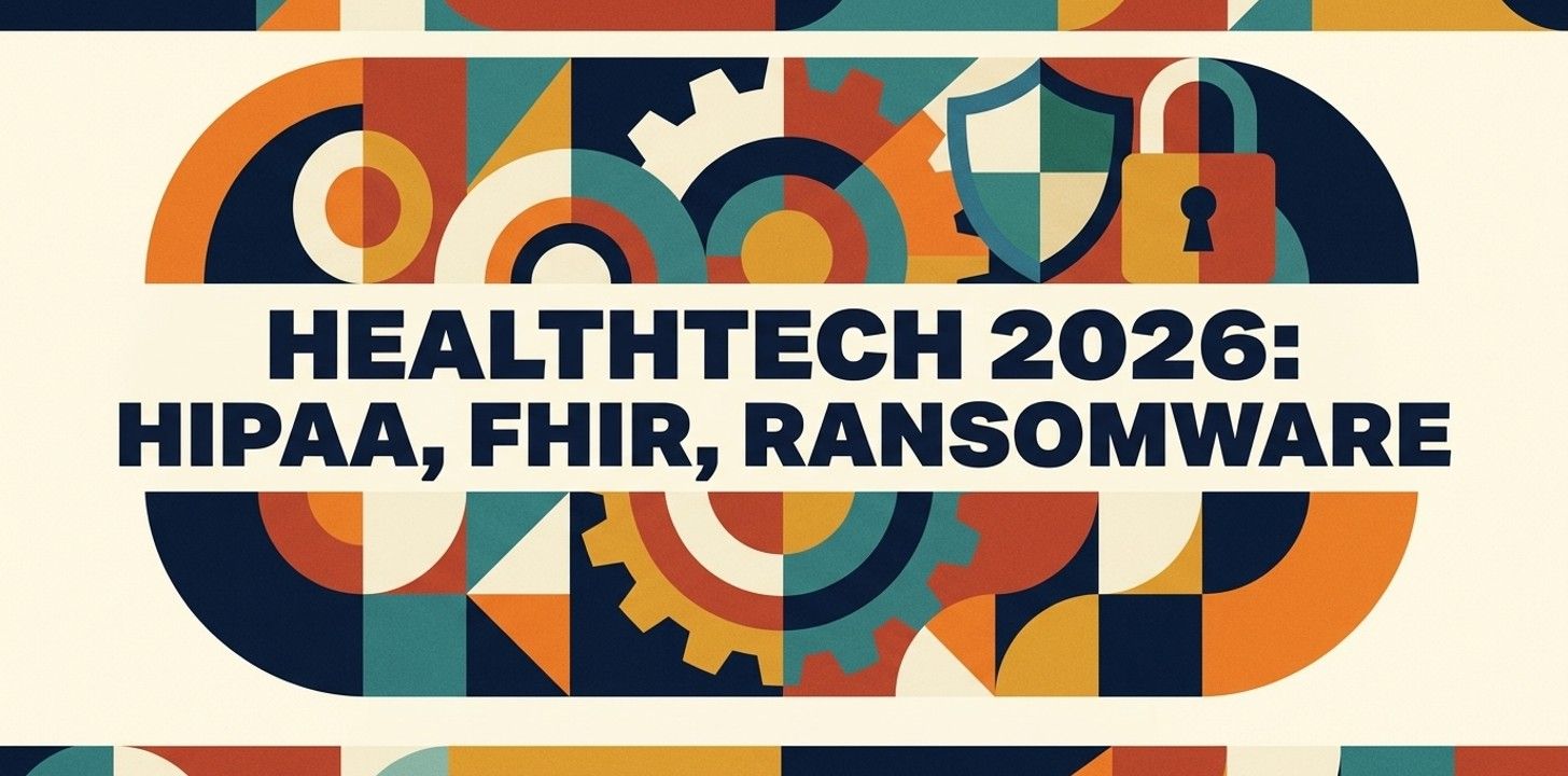 Healthtech 2026: HIPAA, FHIR, ransomware