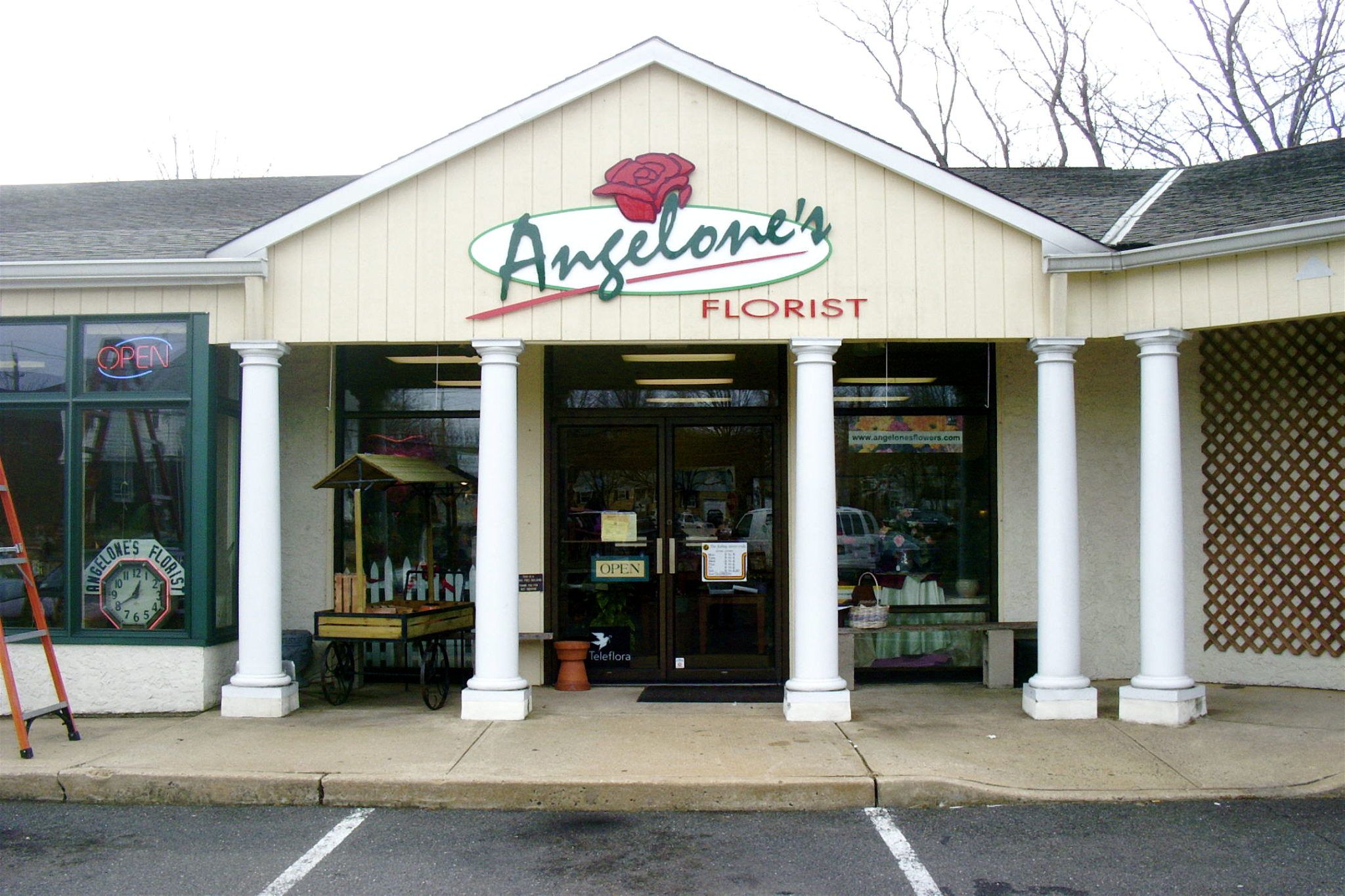 Acrylic sign for Angelone's Florist