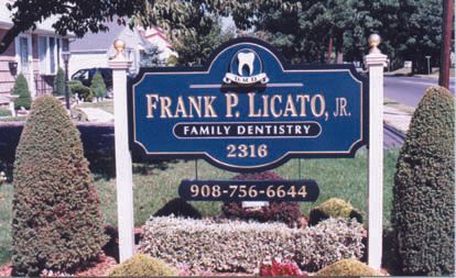 Carved sign for Frank P. Licato, Jr.