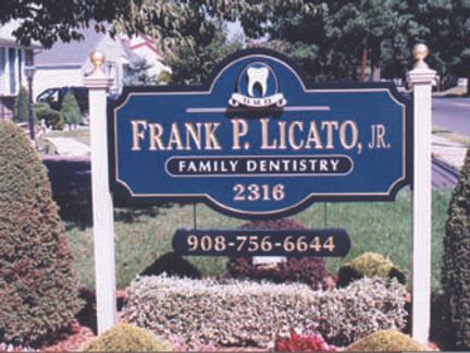 Carved sign for Frank P. Licato, Jr.
