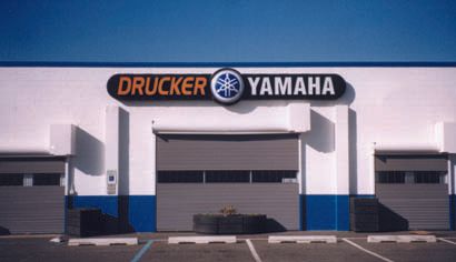 Interally illuminated sign for Drucker Yamaha