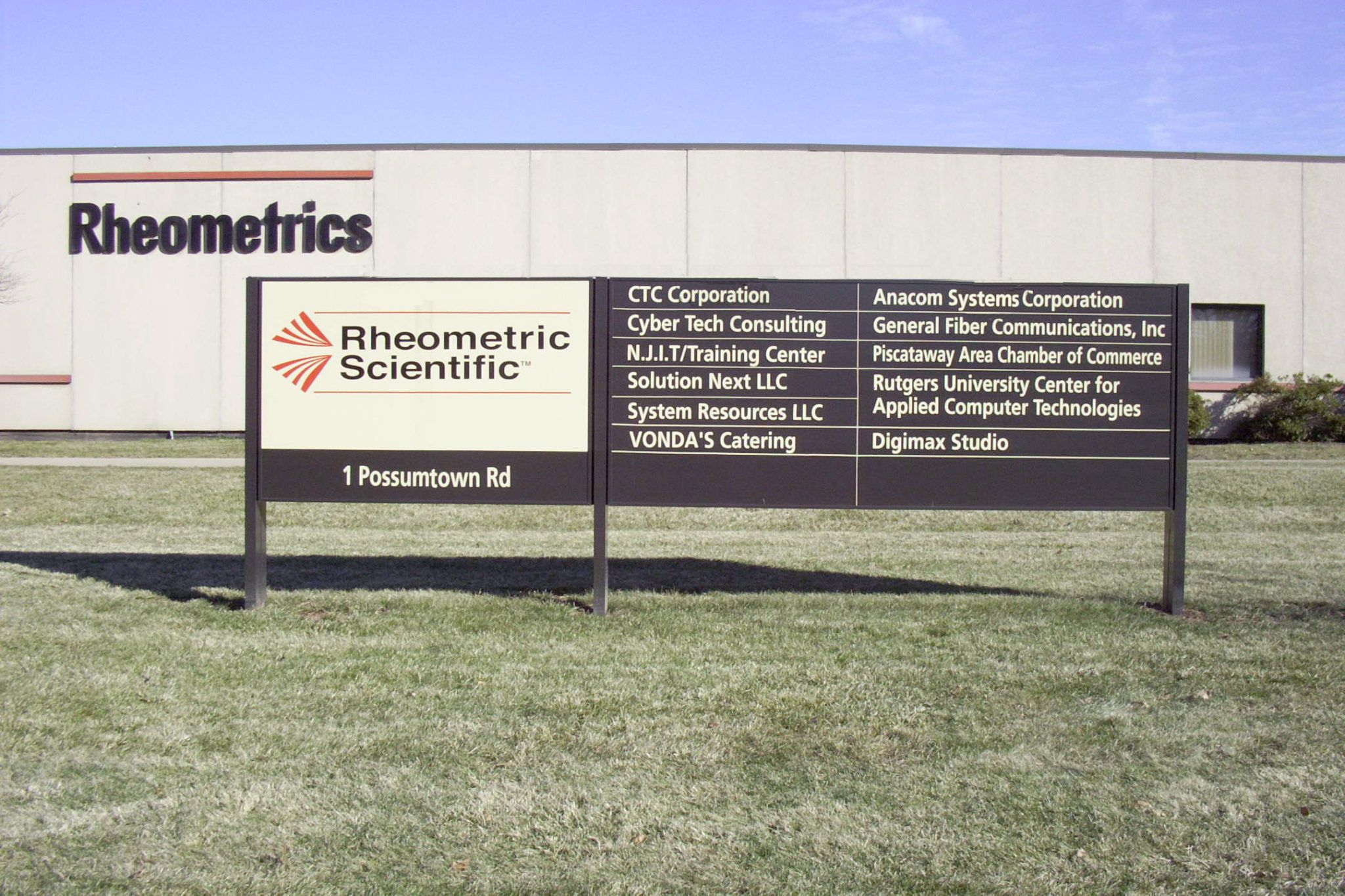 Post and panel sign for Rheometrics
