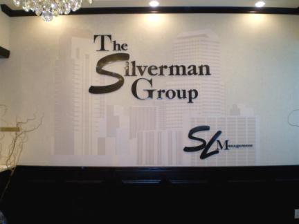 Cut metal letters for The Silverman Group