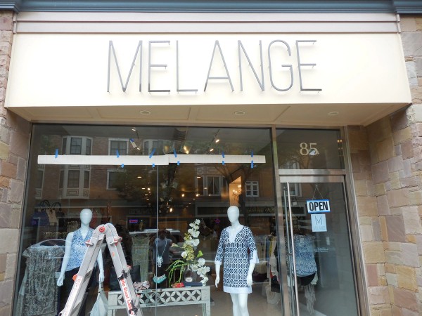 Cut metal letters for Melange