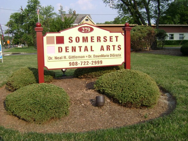 Carved sign for Somerset Dental Arts