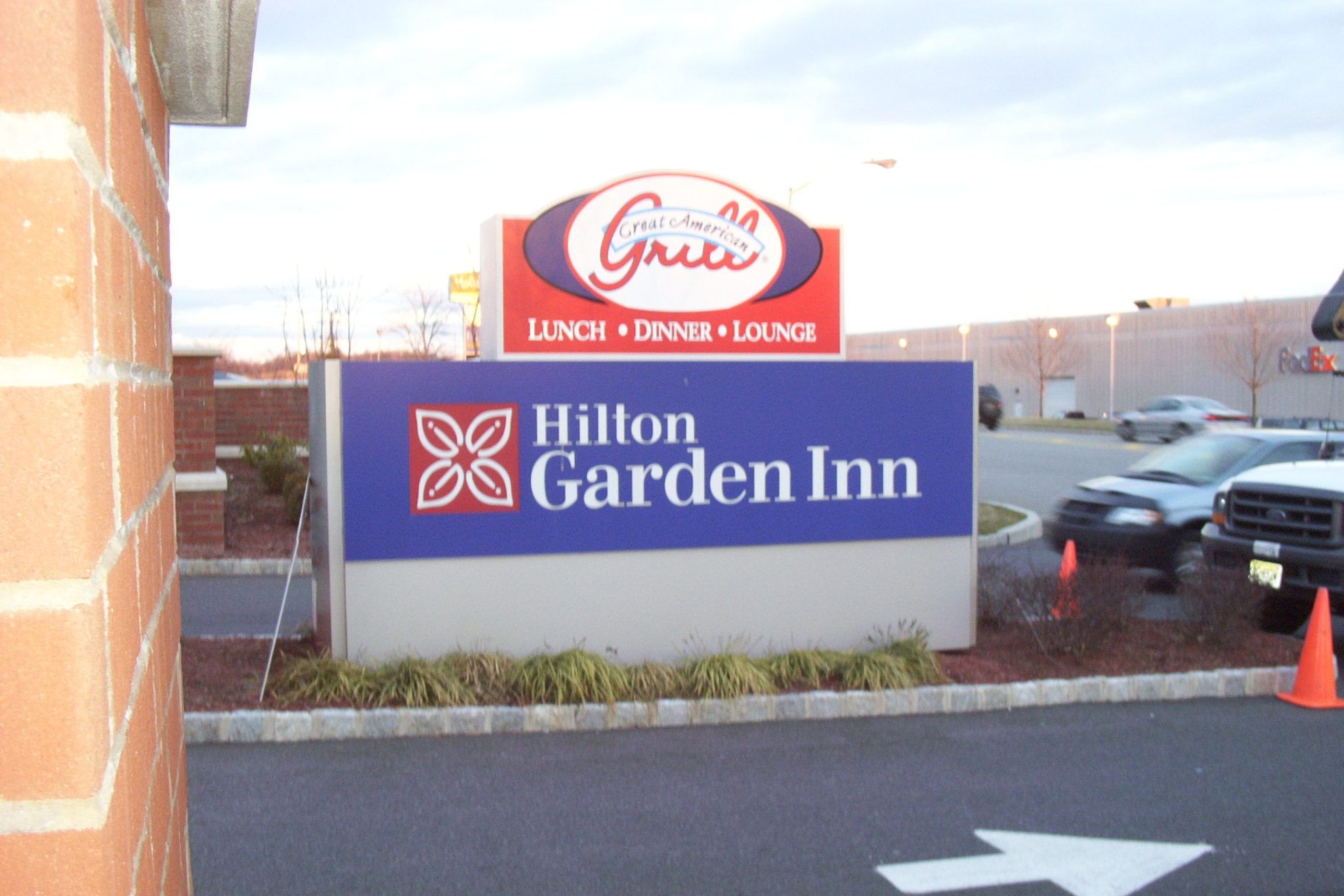 Interally illuminated sign for Hilton Garden Inn