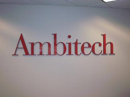 Acrylic sign for Ambitech