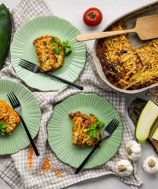 Mediterranean Zucchini Lasagne with Lentils