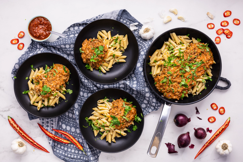 Spicy Tex-Mex Pasta with Ground Meat