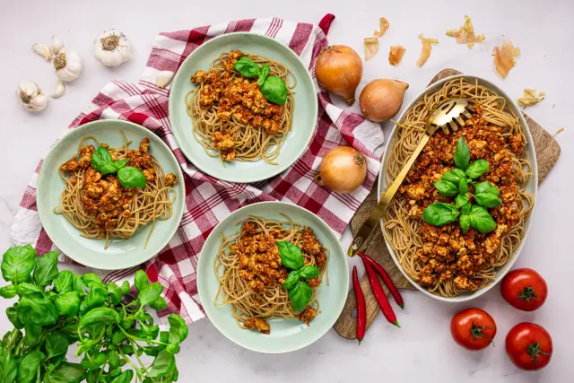 Spicy Pasta with Smoked Tofu
