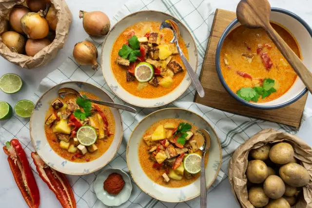Thaimaalainen red curry tofukeitto