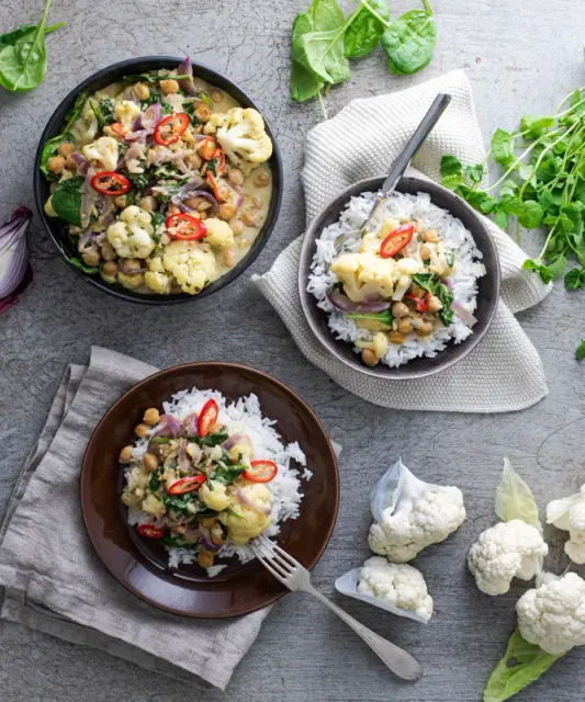 Oriental Cauliflower Curry & Basmati Rice