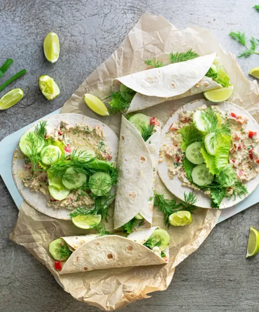 Maukkaat tortillawrapit kotimaisesta luonnonkalasta