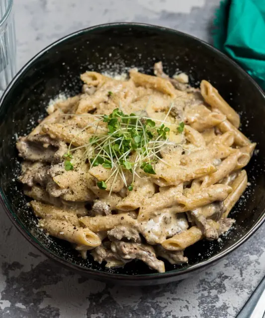 Creamy Truffle-Beef Pasta