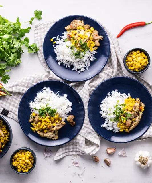 Chicken with Lime and Coriander & Rice