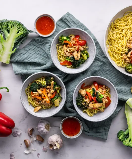 Chicken in Sweet Chili Sauce & Noodles
