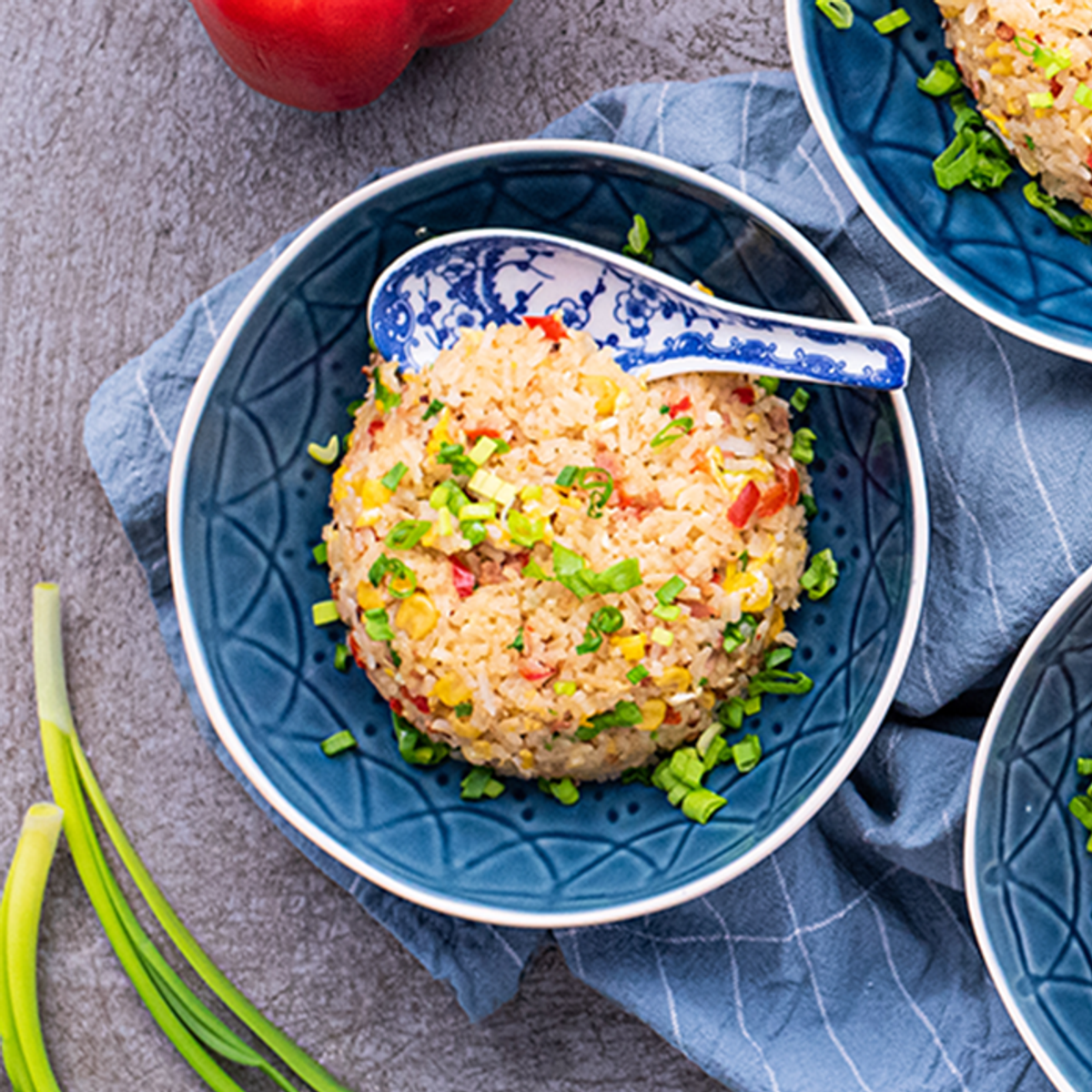 Fried Rice with Bacon, Fresh Vegetables, and Lime-Soy Sauce | Yummy