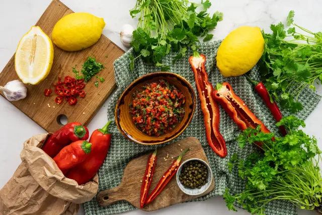 Chimichurri paprikalla & tuoreilla yrteillä