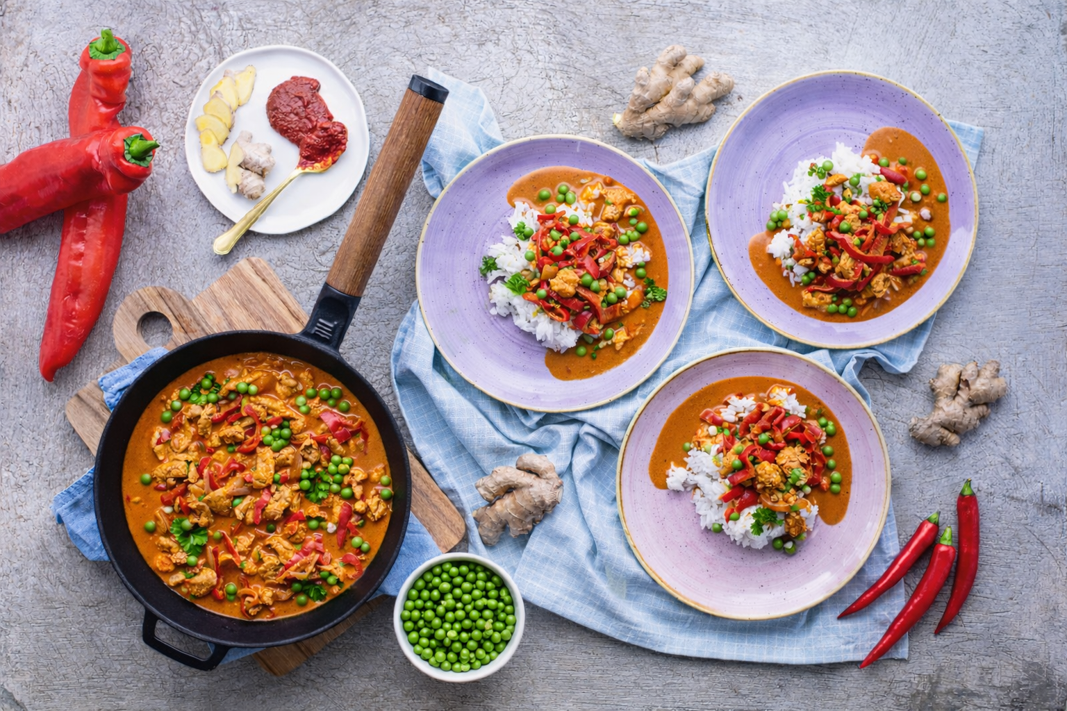 Tandoori Chicken With Vegetables And Basmati Rice