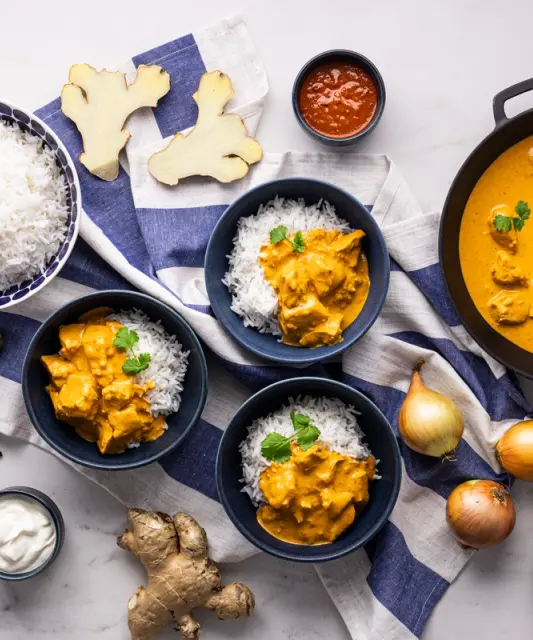 Chicken in Tandoori Sauce with Rice
