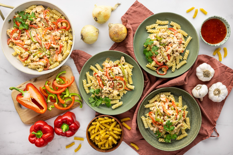 Sweet Chili Chicken Pasta in a Creamy Sauce