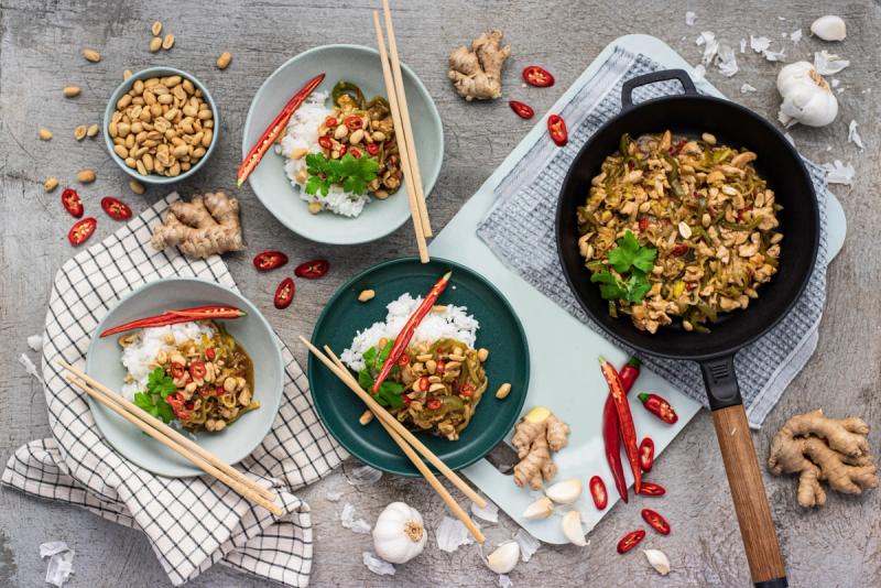Kuřecí Kung Pao s rýží