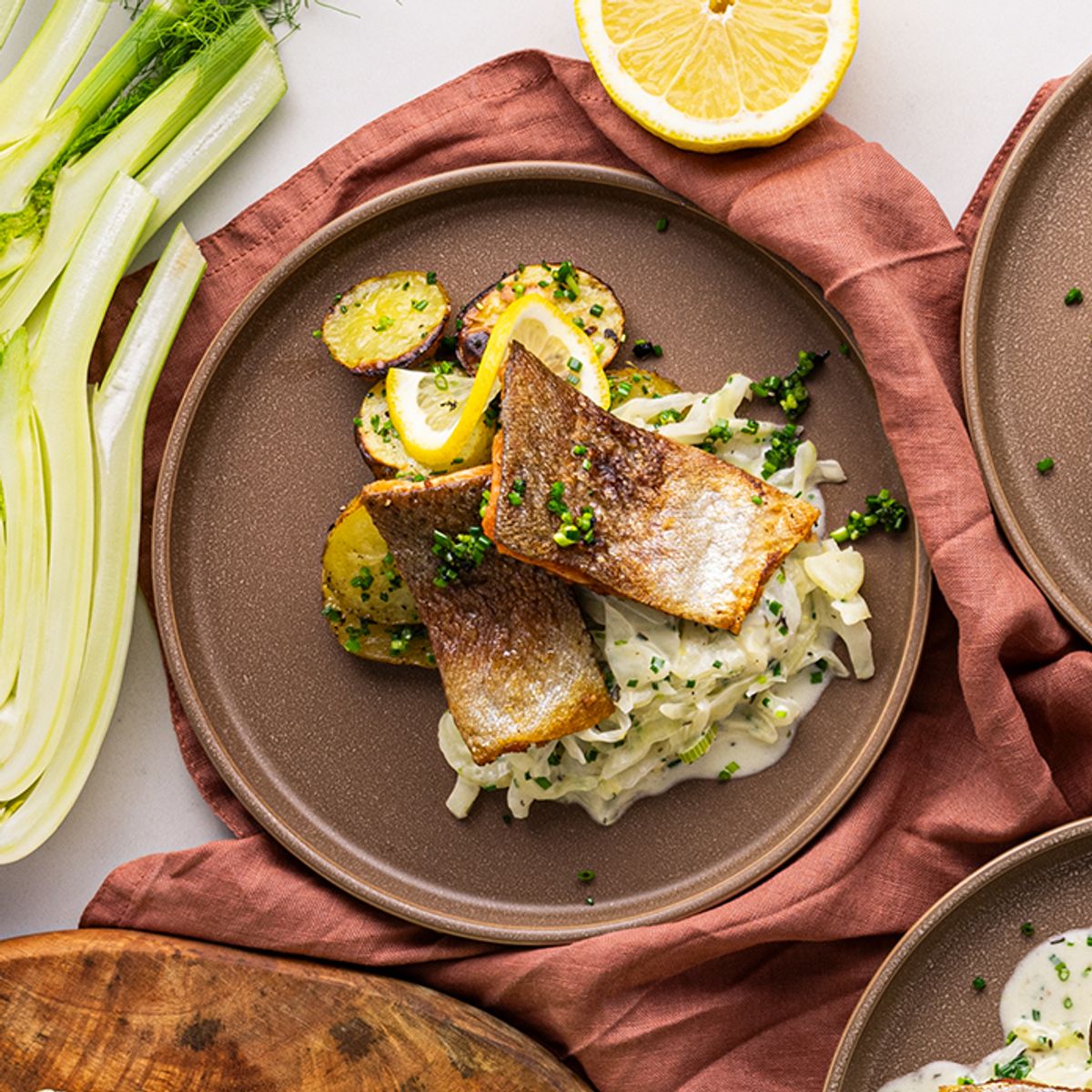 Pan-Fried Salmon with Creamy Vegetable Sauté | Yummy