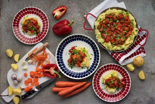 Catalan Chorizo Stew with Mashed Potatoes