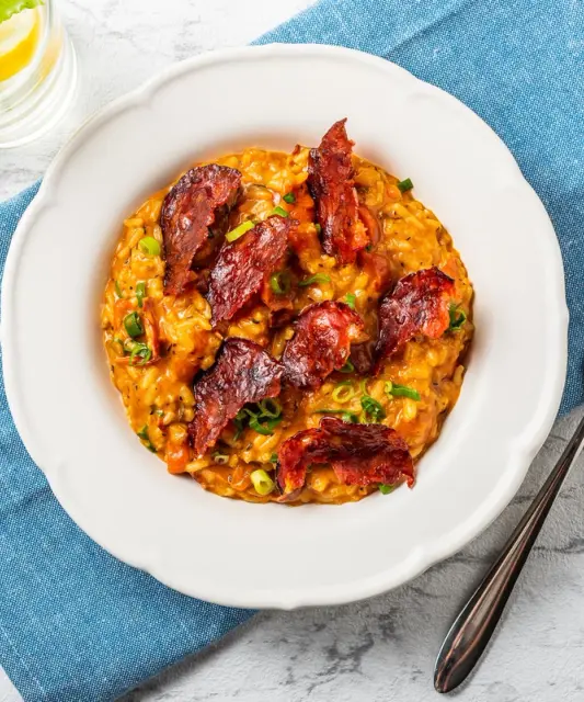 Risoto chorizo ja kirsstomatitega