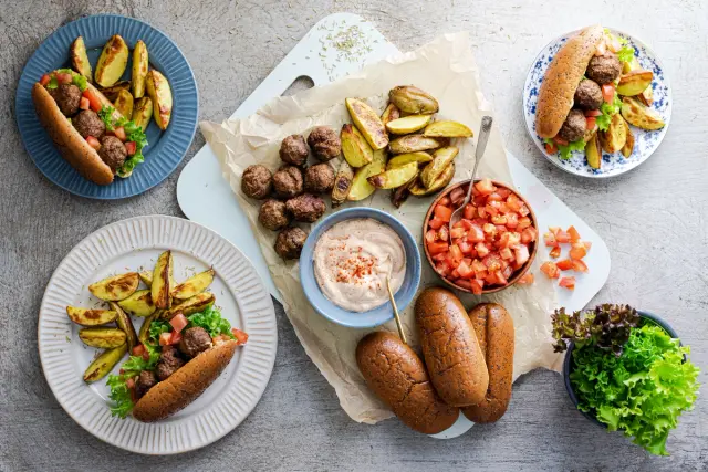 Ruokaboksin lihapullasubit & raikasta salsaa
