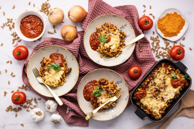 Makaronilaatikko texmex-jauhelihalla & salsakastiketta