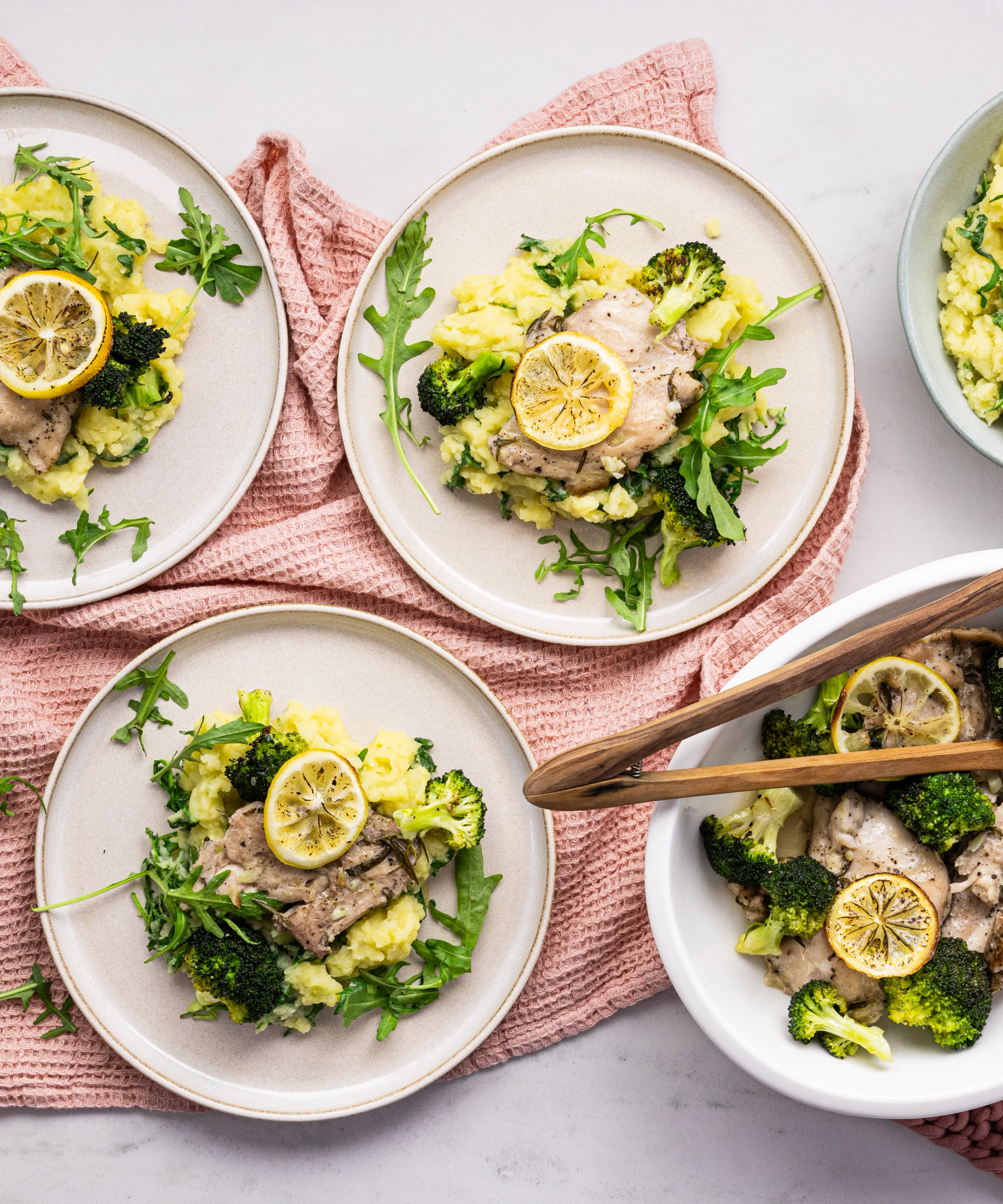 Oven-braised rosemary chicken & crushed potatoes