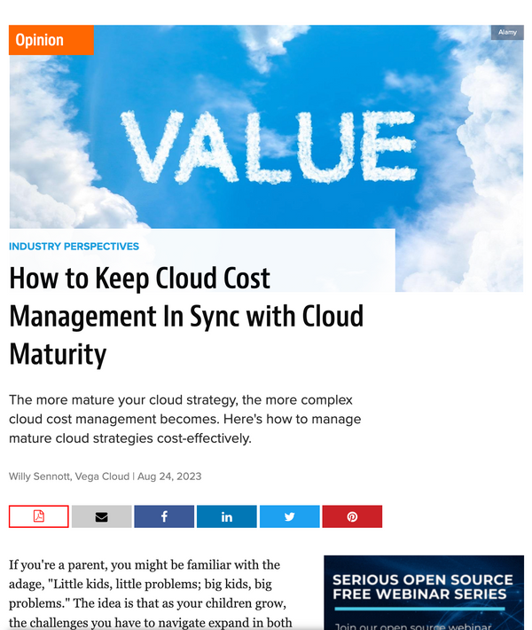How to Keep Cloud Cost Management In Sync with Cloud Maturity