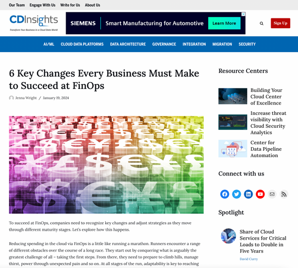 6 Key Changes Every Business Must Make to Succeed at FinOps