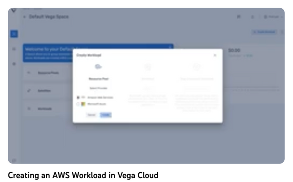 Creating an AWS Workload in Vega Cloud
