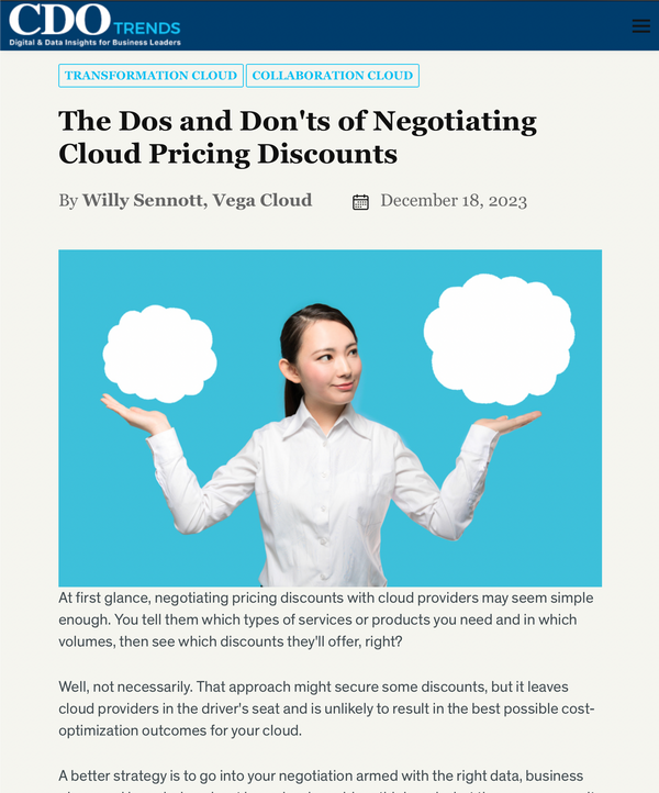 The Dos and Don'ts of Negotiating Cloud Pricing Discounts